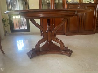 Mesa de salón extensible madera 1.10m