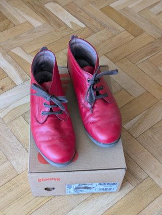 Botines rojos mujer de c