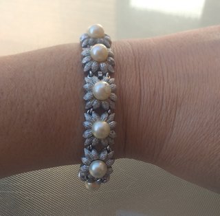 Pulsera Plata Perlas Naturales