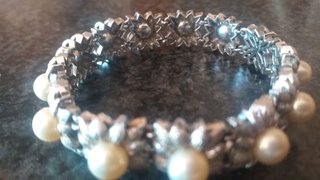 Pulsera Plata Perlas Naturales