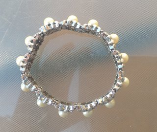 Pulsera Plata Perlas Naturales
