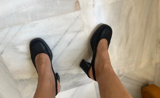 Zapatos de tacón negros con plataforma
