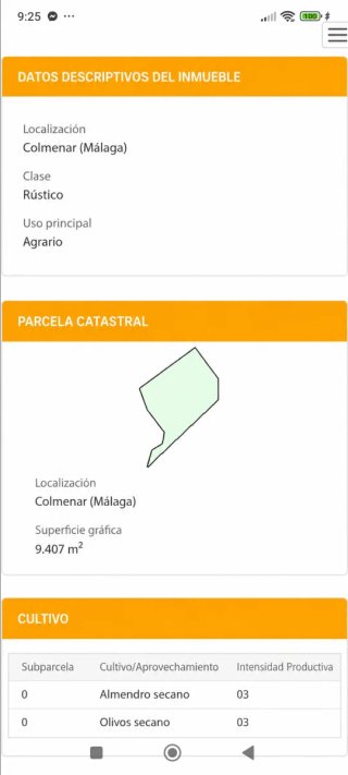 Terreno Rústico Agrario en Colmenar 9400m²