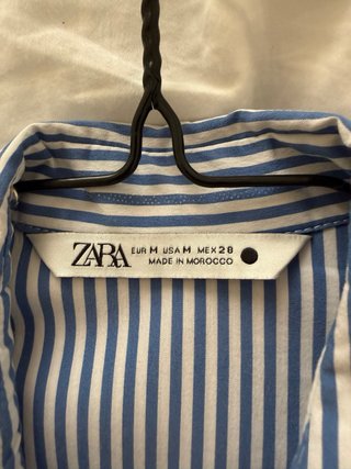 Vestido largo Zara rayas azul blanco y azul narino