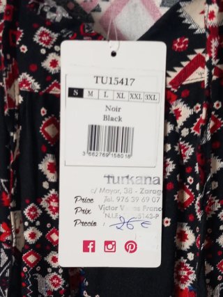 Blusa estampada manga larga
