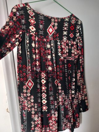 Blusa estampada manga larga