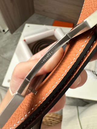 Hermès cinturón H FibbiaArgento