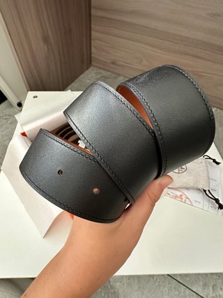 Hermès cinturón H FibbiaArgento
