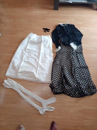 Traje Baturra Negro y Blanco Talla Única