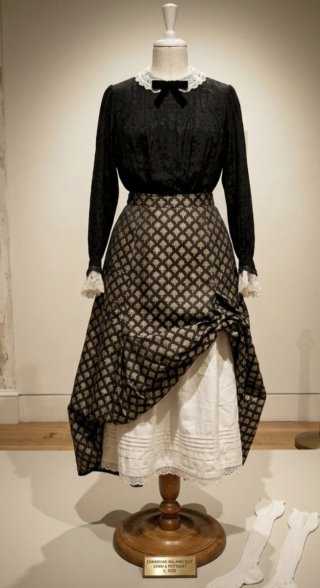 Traje Baturra Negro y Blanco Talla Única
