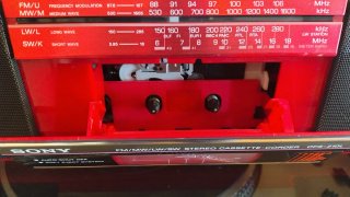 Radio Cassette Sony CFS-210L Roja