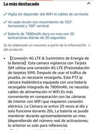 Cámara Vigilancia XEGA 3G/4G LTE sin wifi