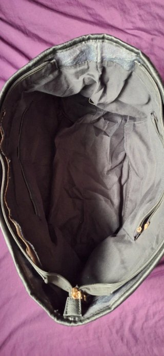 Bolso Tote Camuflaje Gris/Negro