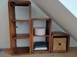 Conjunto 3 Estanterías Madera Teka