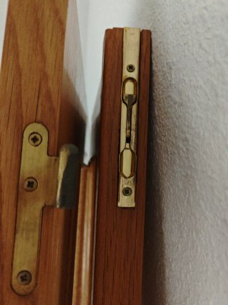 Puerta madera con cristal 212x72