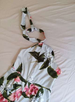 Mono Mango floral azul y rosa