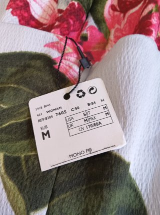 Mono Mango floral azul y rosa