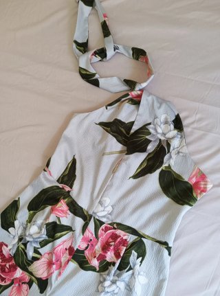 Mono Mango floral azul y rosa