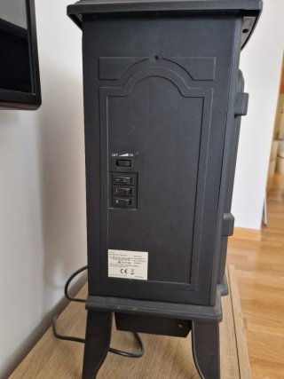 Chimenea eléctrica negra