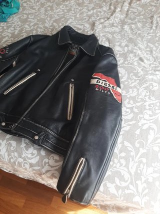 Cazadora Cuero vintage Diesel Daytona fla 200 Mile