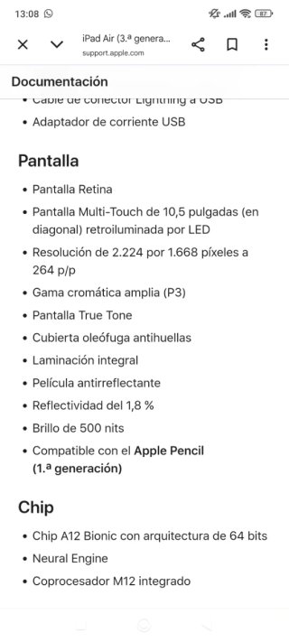 iPad Air 3ª Gen 64GB Silver