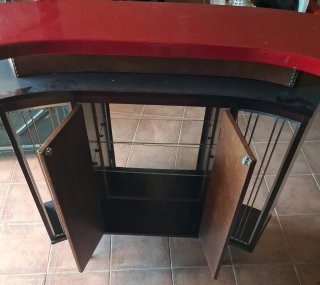 Mueble bar vintage madera y metal