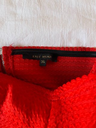Vestido palabra de honor rojo