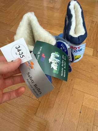 Botas de agua azules para niños, Lana natural