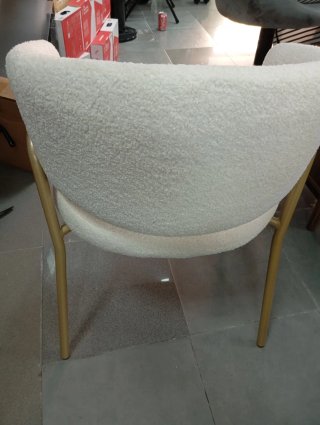 Silla Comedor Blanca Patas Doradas