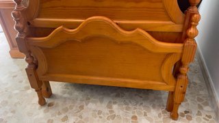 Conjunto provenzal madera cama 90cm