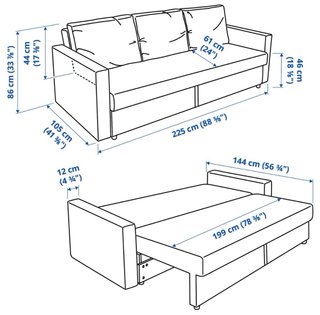 Sofá Cama Ikea Friheten Gris 3 Plazas