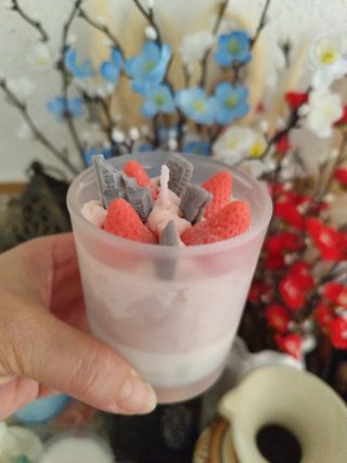 Vela de soja artesanal en vaso de cristal