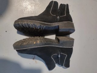 Botines negros planos talla 37