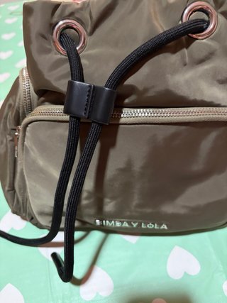 Bolso bombonera Bimba y Lola verde caza . Ancho 30