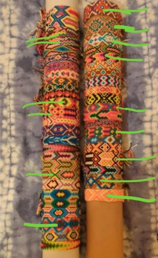 Pulseras artesanales multicolor