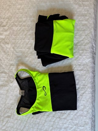 ConjuntoPadel Niña Endless Negro/Verde talla 12/14