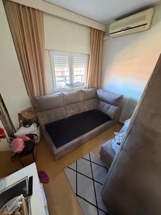 Sofá chaise longue marron , gris