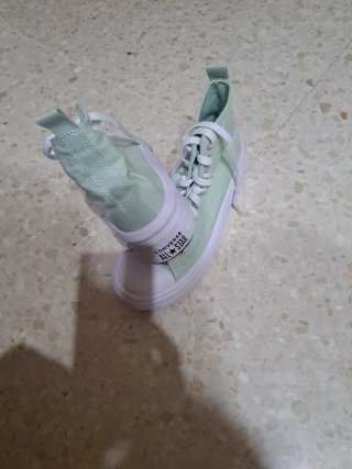 Zapatillas Converse altas verde y blanco