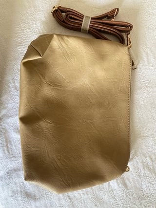 Bolso bandolera beige/champán