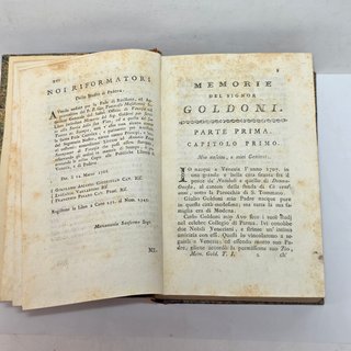 Memorie Carlo Goldoni - Storia Vita E Teatro 1788