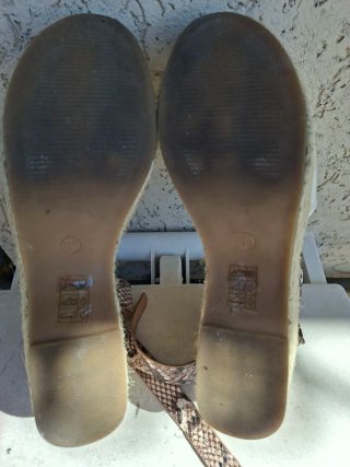Sandali con zeppa corda Wallis beige/marrone tagli