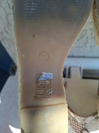 Sandali con zeppa corda Wallis beige/marrone tagli