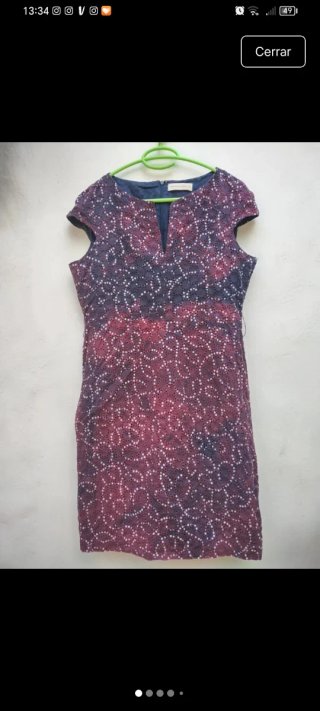 Vestido Purificación García rosa y morado