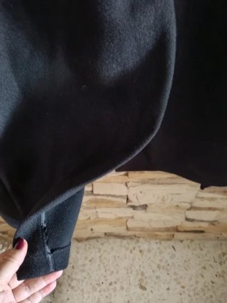 Abrigo paño Bershka negro