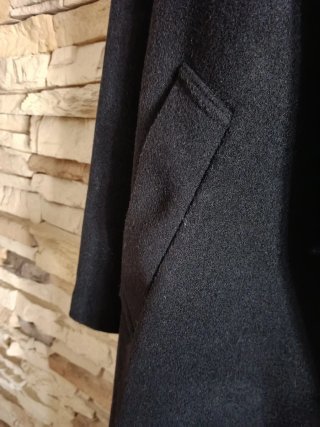 Abrigo paño Bershka negro