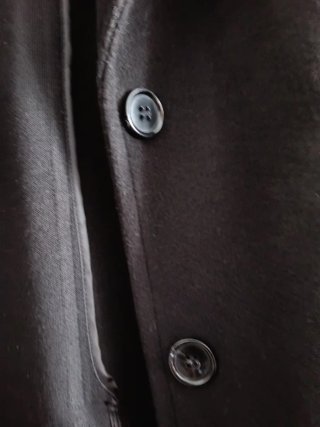 Abrigo paño Bershka negro