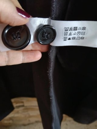 Abrigo paño Bershka negro