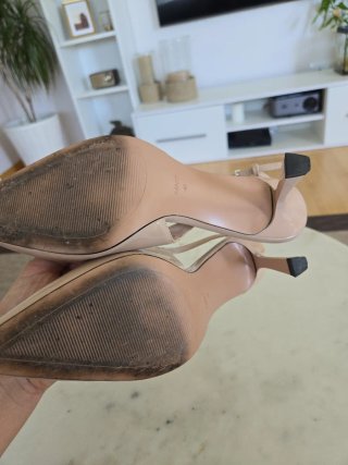 Zapatos Mango Talla 40 Nude Beige con bolsa.