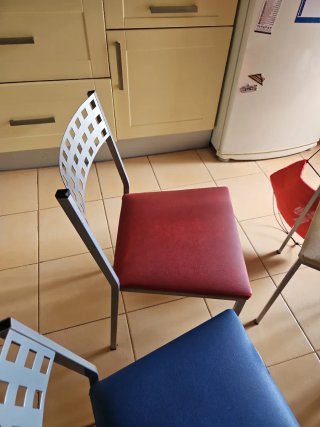 Set di 4 Sedie da Cucina in Metallo