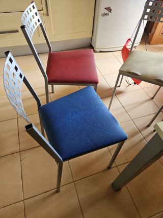 Set di 4 Sedie da Cucina in Metallo